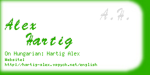 alex hartig business card